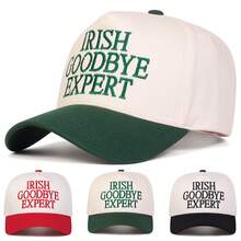 1顶女士“IRISH GOODBYE EXPERT”卡车帽，个性化刺绣字母棒球帽，街头时尚五片帽，春秋季旅行、海滩户外防晒休闲帽 - 多色 - 查看 7