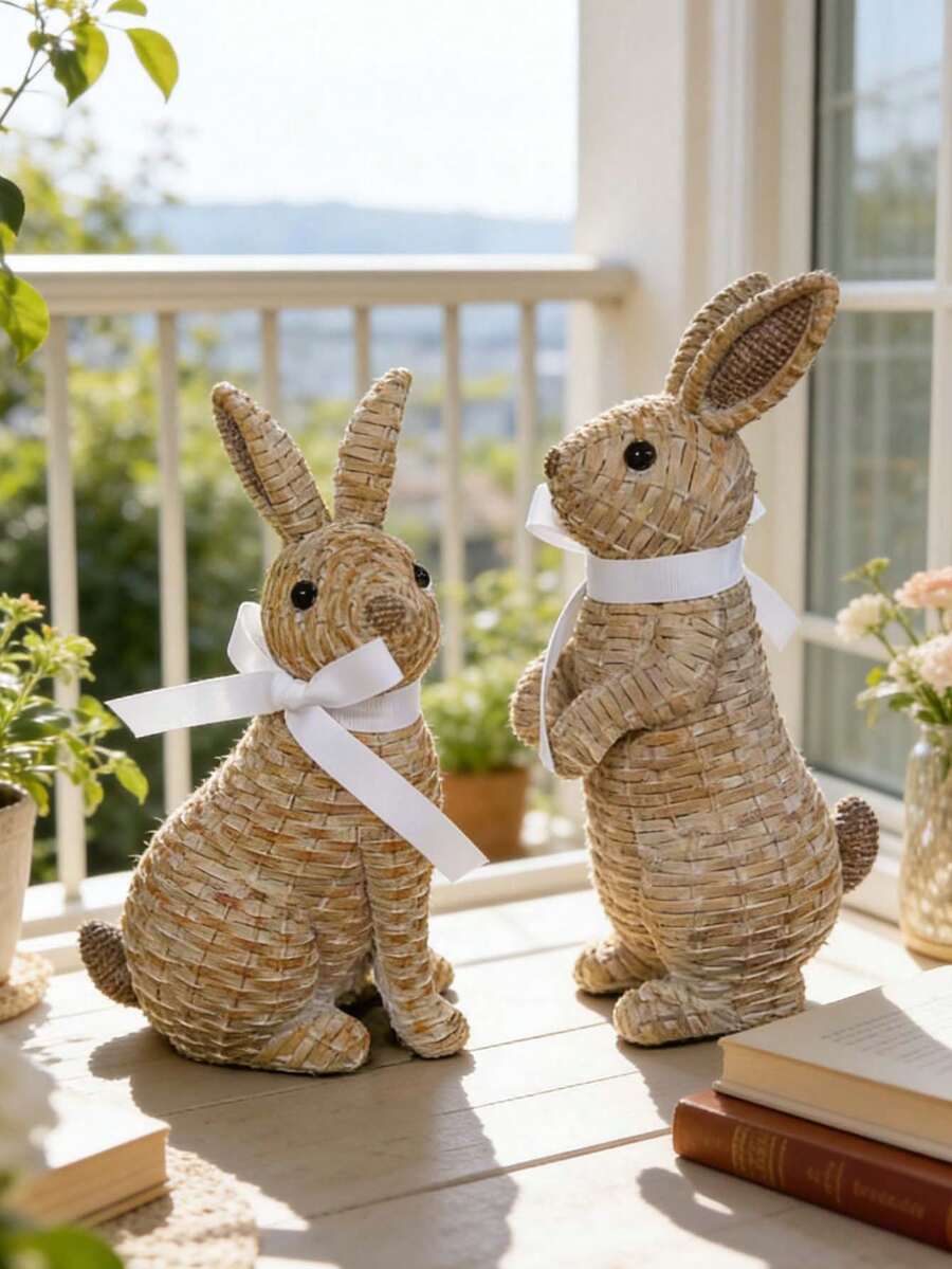 Cartoon Rabbit Shaped Decorative Ornament, Suitable For Bedroom And Living Room