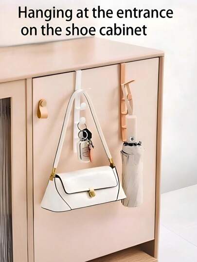 3 ชิ้น ที่จัดระเบียบเสื้อผ้าและกระเป๋าแบบแขวนหลังประตูแบบปรับได้ - ชั้นเก็บของอเนกประสงค์สีขาวเพรียวบางพร้อมตะขอ 4 อันสำหรับจัดระเบียบห้องนอน ห้องน้ำ และห้องนั่งเล่น, โซลูชันประหยัดพื้นที่สำหรับเสื้อโค้ท กระเป๋า หมวก ผ้าพันคอ ผ้าเช็ดตัว และอุปกรณ์เสริม - โครงสร้างแข็งแรง, ดีไซน์แบบแขวนหลังประตูติดตั้งง่าย, ช่วยให้ทางเข้าและตู้เสื้อผ้าเป็นระเบียบ, เหมาะสำหรับอพาร์ตเมนต์และพื้นที่ใช้สอยร่วมกัน เพิ่มประสิทธิภาพการจัดเก็บแนวตั้งและทำให้เข้าถึงสิ่งของได้ง่าย