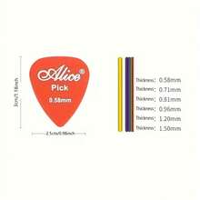Set 6/30 buah Pick Gitar, Resin ABS Warna Campuran, Permukaan Matte/Halus, Pick Gitar Ukuran Campuran, Aksesoris Musik, Perlengkapan Alat Musik, Pick Gitar Multifungsi dan Serbaguna - MultiWarna - View 4