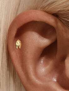 1件925纯银耳骨耳环，简约设计，适合日常佩戴，也可作为新娘首饰或精致配饰。 - 金色 - 查看 26