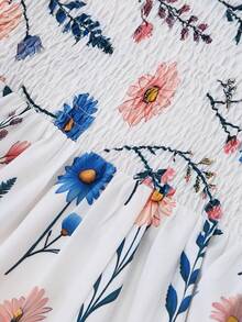 Abito e giacca elegante in chiffon con stampa floreale ditsy, completo di per San Valentino e la primavera - Multicolore - Visualizzare 8