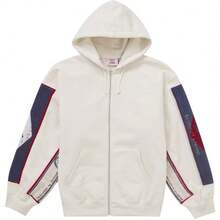 Supreme Martine Rose Towel Zip Up Hooded Sweatshirt | Unisex Collaboration Towel Embroidery Zip-Up Hoodie | Premium Heavyweight Fleece Sweatshirt | Urban Streetwear Graphic Hooded Jacket | Retro Patchwork Outerwear - 查看 2