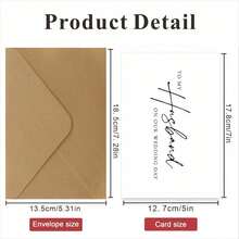 1 Romantic Wife/Husband Wedding Greeting Card - Sincerely Celebrate Your Soulmate On Your Special Day, 5*7in - With Envelope - Multicolor - View 5