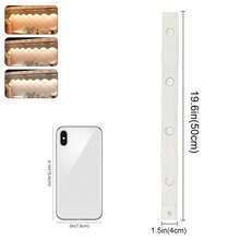 1 pieza Luz con sensor de movimiento LED inteligente, decoración del hogar Tira de luz en forma de ojo de gato ultra delgada, luz recargable autoadhesiva para armario, 20cm/400mAh, 50cm/400mAh Luz de armario con sensor de movimiento - Luz de sensor de colina de ojo de gato de tres colores - Ver 12
