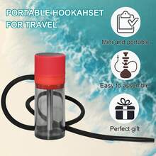 Portable Mini Hookah Kit With Silicone Tube And Fittings - Modern Travel Hookah Kit - one-size - View 7