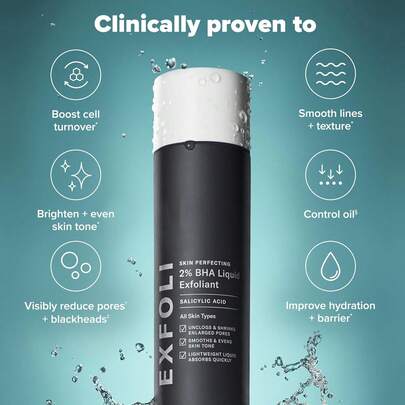 Paulas SKIN PERFECTING 2% BHA Liquid Salicylic Acid Exfoliant-Facial Exfoliant For Blackheads, Enlarged Pores, Wrinkles & Fine Lines