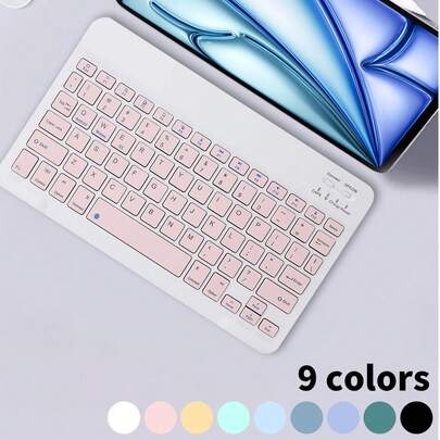 超薄可充电蓝牙键盘，便携式紧凑型无线键盘（150mAh），兼容三星Galaxy Tab平板电脑、安卓Windows智能手机、手机、iOS iPad，圣诞/新年礼物（2026）