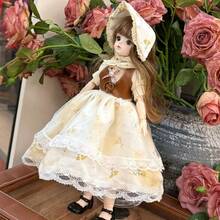 1个30厘米娃娃，6关节BJD娃娃，娃娃服装套装（含娃娃），休闲连衣裙，可更换配件 - 生日礼物、复活节礼物、万圣节礼物、圣诞节礼物，完美礼物 - 彩色 - 查看 23