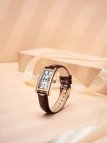 REBIRTH 1pc Women's Retro Leather Belt Fashion Versatile Casual Watch, Suitable For Daily Wear - one-size - View 4
