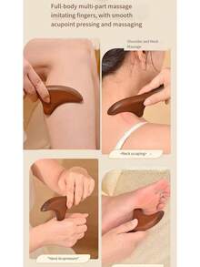 木质按摩放松工具套装，情人节/母亲节礼物，美容工具，便携式按摩器，家用按摩器，深度放松，头部按摩梳，足部按摩器，腰腹部按摩刷，头皮放松器，SPA按摩，背部放松，颈肩按摩器 - 彩色 - 查看 7