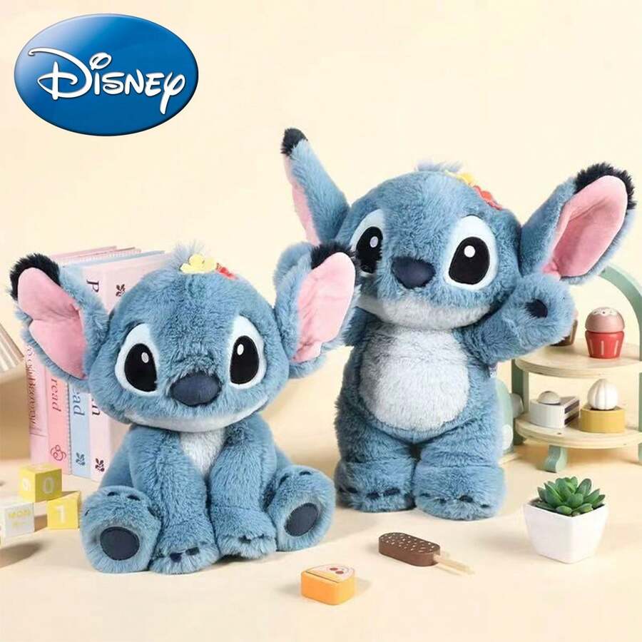 Disney Búp bê nhồi bông Stitch chính hãng, thú nhồi bông Stitch, gối ngủ, quà sinh nhật, quà tặng tiệc tùng, đồ trang trí nhà cửa, thích hợp cho tương tác cha mẹ - con cái, quà lưu niệm sưu tầm.