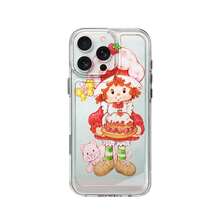 Tarta de Fresa sosteniendo un pastel con un gato. Esta elegante funda es compatible con Samsung, Apple, OPPO, , etc. Fabricada en TPU flexible, resistente a golpes y arañazos, ofrece una excelente protección contra caídas y un agarre cómodo. Es un regalo ideal para familiares, amigos y seres queridos, y una opción perfecta para festivales, San Valentín y artículos de . - transparente - Ver 2