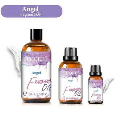 EUQEE 1瓶装 10/30/100毫升 天使香氛精油，适用于藤条香薰、加湿器、DIY蜡烛和肥皂制作，优质精油，适用于家庭香薰、室内喷雾、保湿护肤、车载香氛，生日/节日/圣诞节礼物