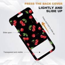 一套（证件夹+卡套+挂绳）多功能樱桃图案挂绳，适用于证件，简约可伸缩证件夹，配有可拆卸颈带，竖款证件卡套保护套，适合护士、医生、教师、学生、上班族、旅行者、医务人员，办公节日礼物 - 百搭款 - 查看 6