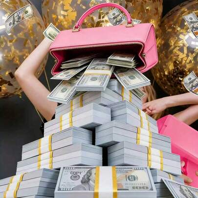 500/1000件逼真模型摄影道具，圣诞派对装饰，派对用品，嘉年华主题派对，面值100美元，ARP，道具，嘉年华配件，玩具道具，逼真道具数量，情人节氛围