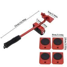 5 Heavy-Duty Furniture Handling Machines Handling Machines And Mobile Sliders Stable And Simple And Easy To Operate Can Move Furniture And Other Heavy Objects To Any Surface Position - 紅色 - 查看 3