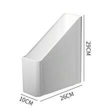 5 Pacote Arquivo de Revista LANDRE A4 Papelão Resistente 7 cm de Largura Branco - Peça única - Visão 3