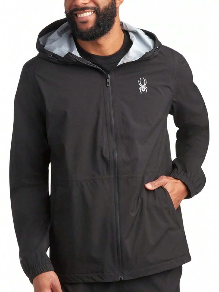 ¡RecomendadoSpyder - chamarra impermeable para hombre, ligera, impermeable, con capucha, cortavientos para viajes, golf y senderismo (S-XXL)¡Top de Temporada - Piedra - Ver 1