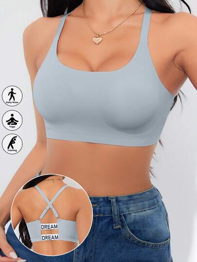 Runway Rest 1件装女士无缝无钢圈运动文胸，适合徒步旅行、瑜伽、户外活动