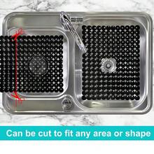 Pack Kitchen Sink Mat Plastic Protect Mat PVC -Friendly Kitchen Adjustable Stainless Steel/Porcelain Dish Drying Pad Protector For Bottom Of Sink, 15 X 11 Inches (Black) - Black - View 6