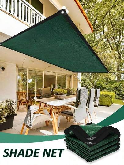 透气遮阳布，带孔眼 - 植物、温室、户外降温遮阳布，防紫外线，适用于菜园、露台、遮阳篷、户外透明PE遮阳帘，防风、防水、防雨，适用于花园植物