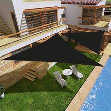 Toldo de sombra de poliéster impermeable que bloquea el 98% de los rayos UV, apto para patio, jardín, piscina, campamento al aire libre, incluye cuerdas de instalación DIY - Multicolor - Ver 10