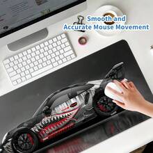 Mousepad extra grande com estampa de carro de corrida, tapete para mesa gamer, tapete grande para teclado, lavável, base de borracha antiderrapante, borda costurada, mousepad para presente, protetor de mesa, tapete para mesa de estudo, vários tamanhos disponíveis, tapete para teclado de computador, tapete para laptop - carro esportivo - Ver 5