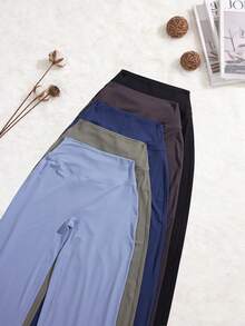 YEOREO Workout Leggings Womens No Front Seam Straight Leggings  31.5" High Waist Buttery Eddiy Gym Yoga Pants Summer Clothes For Women - 深灰色 - 查看 6