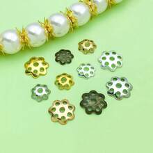 300颗珠帽 花形珠帽 隔珠 合金珠帽 吊坠帽 耳环手链项链首饰DIY工艺品制作 - 彩色 - 查看 3