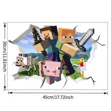 Pegatina de pared extraíble de PVC de Minecraft Escape, decoración del hogar, fiesta, regalo de cumpleaños - Multicolor - Ver 21