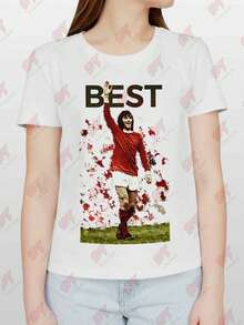 Simply George Best Football Legend Tee - White - View 1