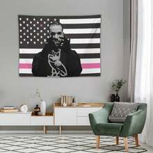 Drake Pink America Flag Pink Wall Tapestry Blanket Funny Poster For College Dorm Decor Room Decoration Gift Merch - 1PC - 查看 5