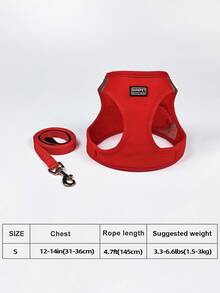 1 Set Correa y Arnés Reflectante para Gato/Perro - Chaleco de Malla Transpirable con Correa de Nailon Acolchada Adecuado para Perros Pequeños a Medianos, Diseño de Doble Argolla en D Sin Estrangulamiento - Multicolor - Ver 13