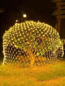 1条3米*2米太阳能花园网灯 - 可连接设计，可扩展装饰，防水，适合户外使用，是花园灌木/圣诞树/庭院的理想之选，也是节日婚礼派对和家居装饰的完美选择。 - String of lights - 查看 5