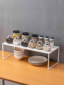 可调节窄型金属桌面收纳架，独立式铁艺工作台储物架，无需电源，适用于家庭办公室书桌和抽屉收纳 - 彩色 - 查看 8