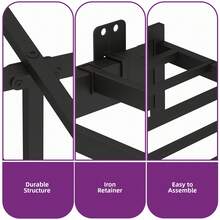 Yitahome Bed Frame,LED With Headboard,Type-C USB Ports & Charging Outlets,Metal Platform Bed Frame No Box Spring Needed King Size - Black - View 4