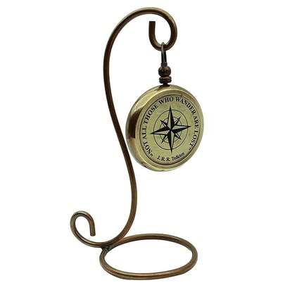 With Display Stand-Unique|Uplifting|Engraved Compass |Brass Antique Compass W/Antique Display Stand Custom Gift,Business & Office Gift,Birthday,Fathers Day