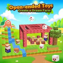 Animal Farm Magnetic Blocks (110-260PCS) Kids' Fun Farm Scene Building Toy, Build Animal Homes, Educational Blocks For Farm Animal Cognition - Multicolor - View 3