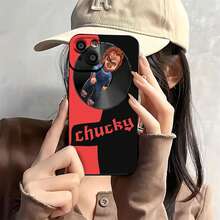 Diseño de muñeco  sobre un póster de vinilo. Esta elegante funda es compatible con Samsung, Apple, OPPO, , etc. Fabricada en TPU flexible, resistente a golpes y arañazos, ofrece una excelente protección contra caídas y un agarre cómodo. Es un regalo ideal para familiares, amigos y seres queridos, ideal para festivales, San Valentín, envíos rápidos, fundas para hombre, celulares y accesorios. - Negro - Ver 3
