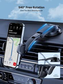 TKZJ 360度旋转仪表盘出风口手机支架，适用于4.7-7.2英寸智能手机 - A - 查看 6