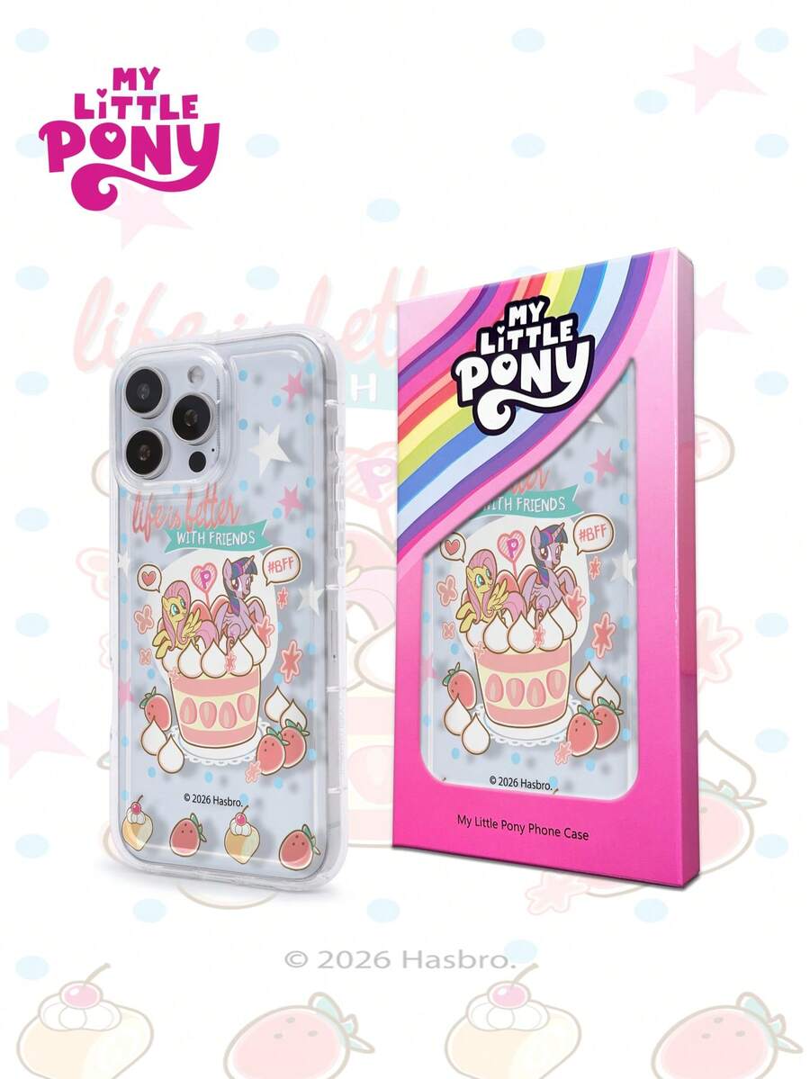 MY LITTLE PONY 官方授权小马宝莉卡通人物设计手机壳，高端精致，兼容 17/16/15/14/13/12/11/17 Pro Max/XS/XR/XS Max，防震磨砂后盖 - 白色 - 查看 1
