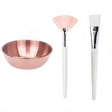 2/3/6/12/18pcs Esthetician Facial Care Spa Set, Includes Face Mask Mixing Bowls, Fan Brushes, Flat Brushes, Women Skincare Cosmetic Tools, Travel Friendly Facial Care Mixing Kit, Available In Gold, Silver, Rose Gold - A - View 18