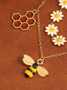 1 Set Cute Bee & Daisy Bracelet 2pcs, Stackable & Detachable - Daisy - View 3