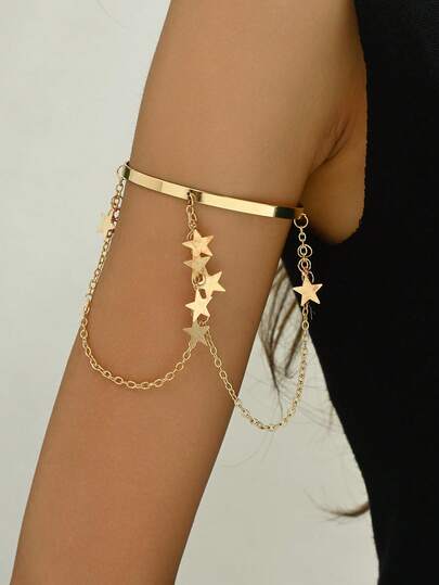 1pc Pentagram Pendant Arm Bracelet, Suitable For Daily Wear