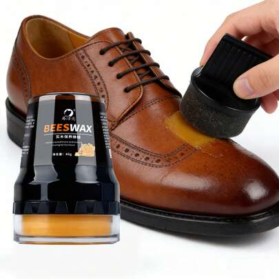 40g-Beeswax Leather Care Cream - Nourishes, Protects, And Repairs Dry Leather Goods And Kitchenware; Multi-Purpose Polishing Cream.