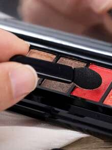 100支/50支/5支装多功能化妆刷，一次性化妆刷，眼影刷，眉刷，美甲刷，美甲晕染刷，美容工具，美甲工具 - 黑色 - 查看 7