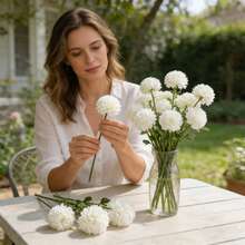 Budget-Friendly Artificial Flowers Bulk, Fake Hydrangeas, Great For DIY Wedding Centerpieces & Bulk Event Decor Ersatile For Vase Arrangements, Wreaths & Wall Decor - White - View 3