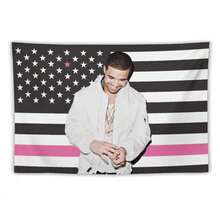 Drake Pink America Flag Pink Wall Tapestry Blanket Funny Poster For College Dorm Decor Room Decoration Gift Merch - 1PC - 查看 10