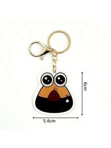 1pc Cute Kawaii My Pet Alien Pou Emoticon Keychain, Fan Gift - Multicolor - View 19